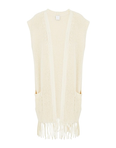 8 by YOOX Cardigan Blanc 80% Coton, 20% Polyester