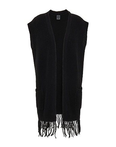 8 by YOOX Cardigan Black 80% Cotton, 20% Polyester
