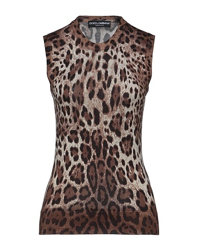 DOLCE&GABBANA Cashmere jumper Brown 70% Cashmere, 30% Silk