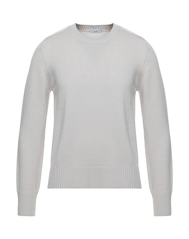 PAOLO PECORA Pullover Grigio chiaro 100% Lana Vergine