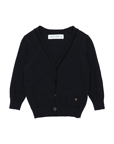 MANUEL RITZ Cardigan Black 95% Cotton, 5% Cashmere