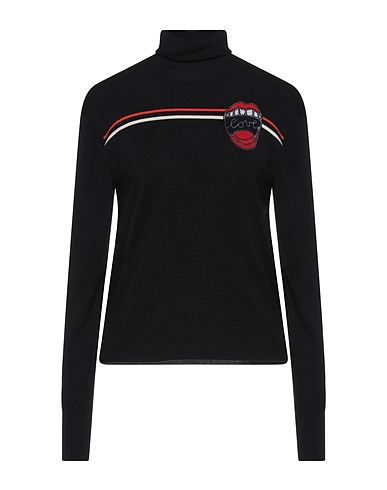 CHLOÉ Polo neck Black 100% Wool, Polyamide, Elastane