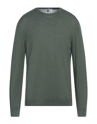 HERITAGE Pullover Vert 70% Laine vierge, 20% Soie, 10% Cachemire