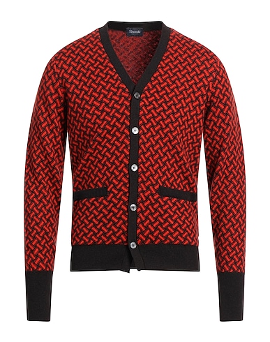 DRUMOHR Cardigan Red 100% Cashmere