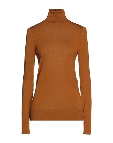 CHLOÉ Polo neck Camel 100% Wool, Polyamide, Elastane