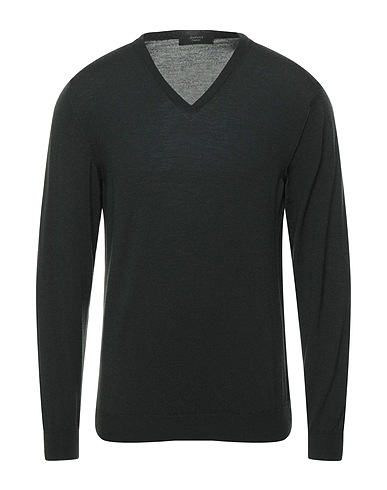 ZANONE Jumper Dark green 95% Virgin Wool, 5% Polyamide