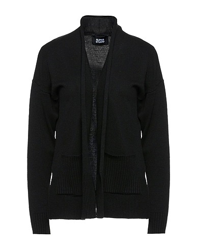 ALPHA STUDIO Strickjacke Schwarz 35% Polyamid, 30% Wolle, 20% Viskose, 15% Kaschmir