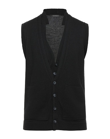 DANIELE ALESSANDRINI Cardigan Black 85% Wool, 15% Cashmere