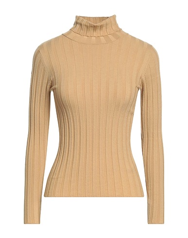 ASPESI Polo neck Camel 97% Wool, 3% Elastane