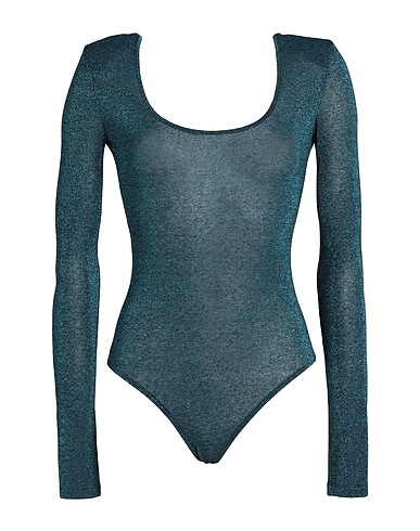PINKO TOPWEAR Turquoise 66% Viscose, 15% Metallic fiber, 14% Polyamide, 5% Elastane
