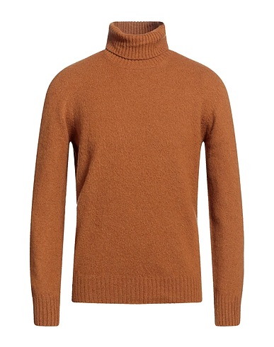 GRAN SASSO Polo neck Camel 100% Virgin Wool