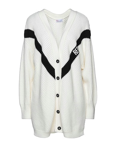 REDValentino Cardigan White 35% Polyamide, 31% Viscose, 30% Wool, 4% Cashmere, Acrylic