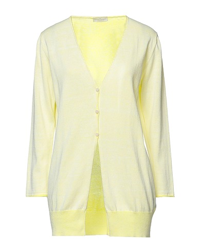 BRUNO MANETTI Cardigan Giallo 67% Cotone, 33% Lino
