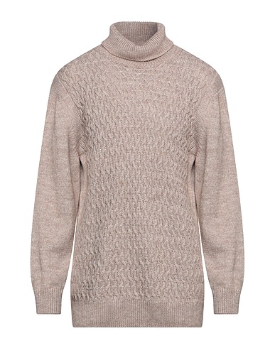 HERMAN & SONS Polo neck Light brown 50% Wool, 25% Polyamide, 25% Alpaca wool