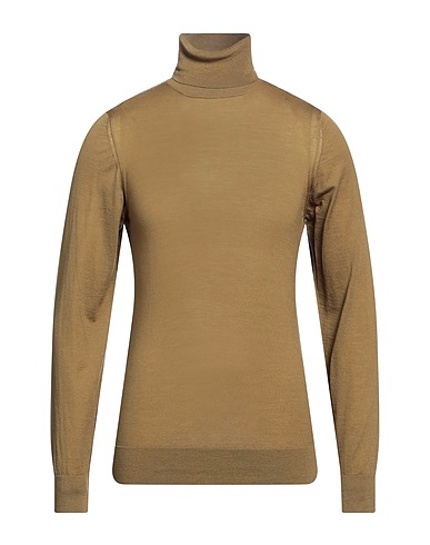 TRANSIT Rollkragenpullover Militärgrün 100% Schurwolle