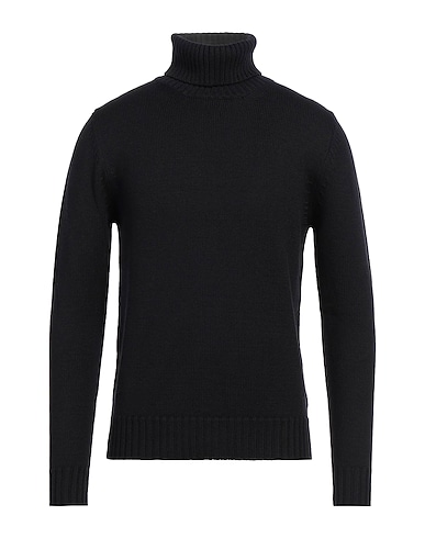 ALPHA STUDIO Polo neck Black 100% Merino Wool