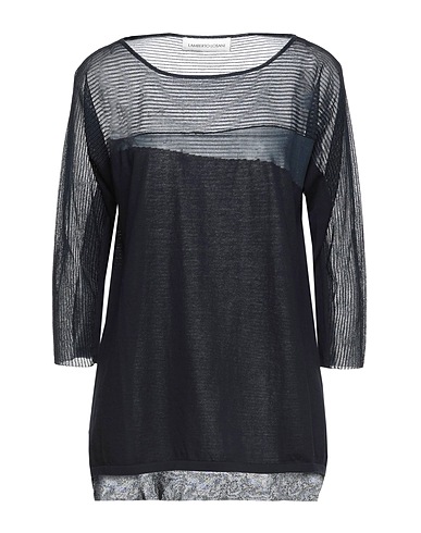 LAMBERTO LOSANI Jumper Midnight blue 45% Viscose, 27% Cotton, 18% Polyamide, 10% Silk