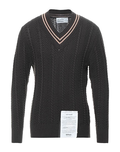 BALLANTYNE Kaschmirpullover  RAW DIAMOND BY BALLANTYNE Dunkelbraun 100% Kaschmir