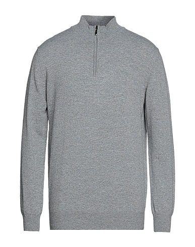 GIULIO CORSARI Jumper with zip Grey 40% Wool, 30% Viscose, 20% Polyamide, 10% Cashmere