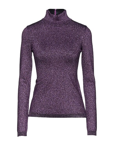 STELLA McCARTNEY Polo neck Purple 67% Viscose, 20% Polyester, 13% Metallic fiber