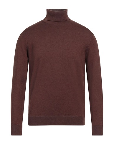 LIU •JO MAN Polo neck Dark brown 45% Cotton, 30% Polyamide, 20% Wool, 5% Cashmere