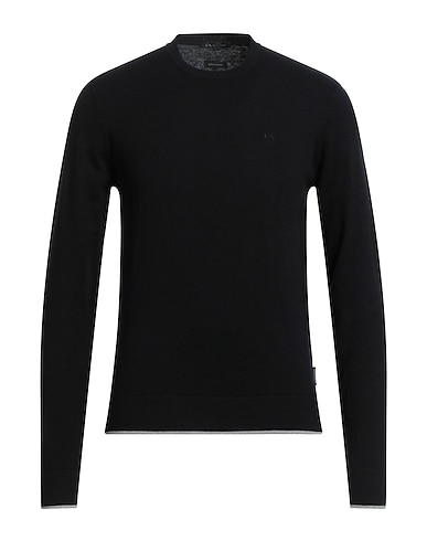 ARMANI EXCHANGE Jumper Black 95% Cotton, 5% Cashmere, Polyamide, Elastane