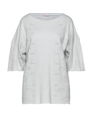 ROSSOPURO Jumper Light grey 50% Cotton, 40% Viscose, 5% Polyamide, 5% Polyester