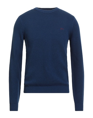 SUN 68 Pullover Blu navy 50% Lana Merino, 50% Cotone
