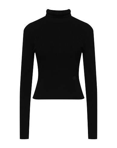 PATOU Polo neck Black 88% Merino Wool, 11% Polyamide, 1% Elastane