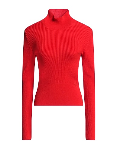 PATOU Polo neck Tomato red 88% Merino Wool, 11% Polyamide, 1% Elastane