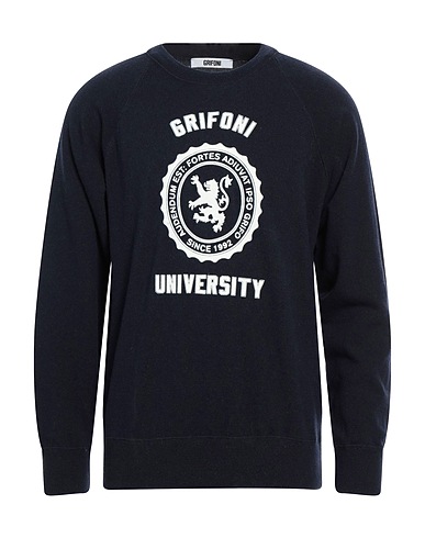 GRIFONI Pullover Blu notte 70% Lana, 25% Poliammide, 5% Elastan