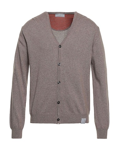 DETWELVE Cardigan Khaki 35% Wool, 30% Viscose, 20% Cashmere, 15% Polyamide