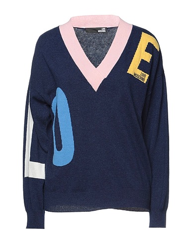 LOVE MOSCHINO Pullover Blu notte 80% Lana, 20% Poliammide