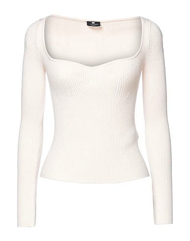 ELISABETTA FRANCHI Jumper Ivory 70% Viscose, 30% Polyester