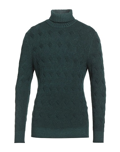 GRAN SASSO Polo neck Dark green 100% Virgin Wool