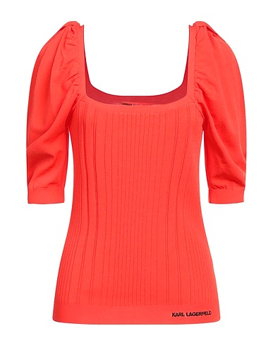 KARL LAGERFELD Pullover LIGHTWEIGHT PUFFY SLV TOP Arancione 83% Viscosa riciclata, 17% Poliestere