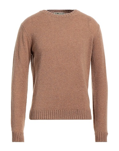 IRISH CRONE Pullover Cammello 100% Lana