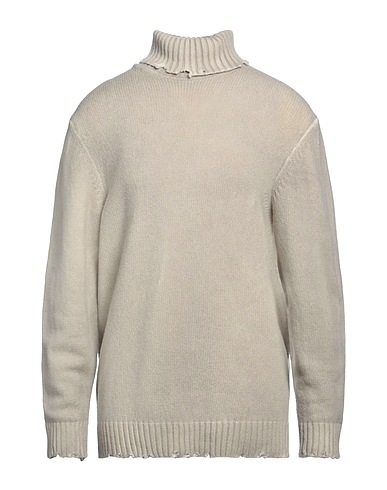 GREY DANIELE ALESSANDRINI Polo neck Taupe 80% Wool, 20% Polyamide