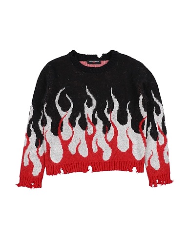 VISION OF SUPER Pullover Schwarz 47% Acryl, 27% Mohairwolle, 26% Polyamid