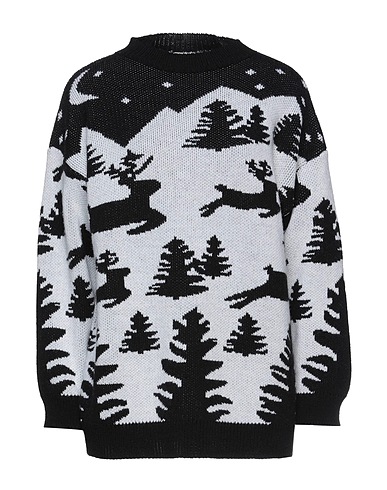 VICOLO Jumper Black 50% Wool, 50% Acrylic
