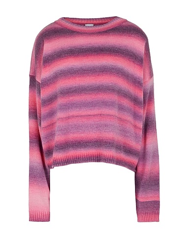 8 by YOOX Pullover KNIT CREW-NECK OVERSIZED CROP SWEATER
 Rosa 85% Acryl, 15% Wolle