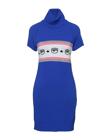 CHIARA FERRAGNI Knit dress Blue 90% Virgin Wool, 10% Cashmere