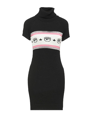 CHIARA FERRAGNI Knit dress Black 90% Virgin Wool, 10% Cashmere