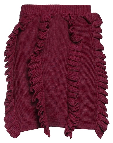 JIJIL Mini skirt Plum 70% Acrylic, 30% Virgin Wool