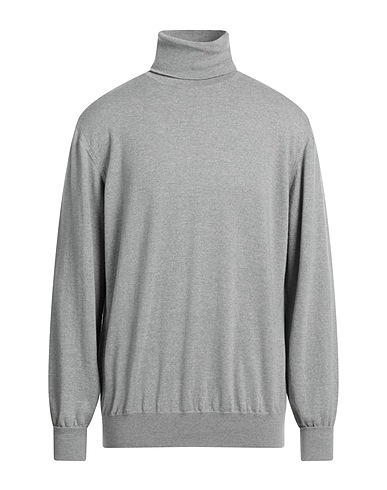 ALPHA STUDIO Polo neck Light grey 100% Merino Wool