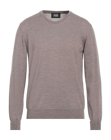 ALPHA STUDIO Sweater Taupe 100% Merino Wool