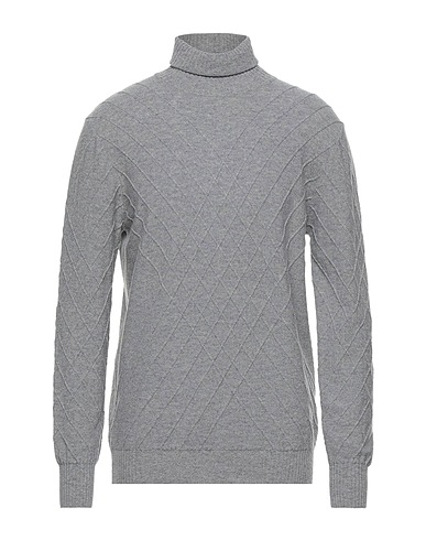 PAOLO PECORA Polo neck Light grey 100% Virgin Wool