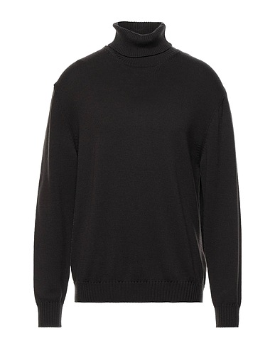 BALLANTYNE Polo neck Dark brown 100% Wool