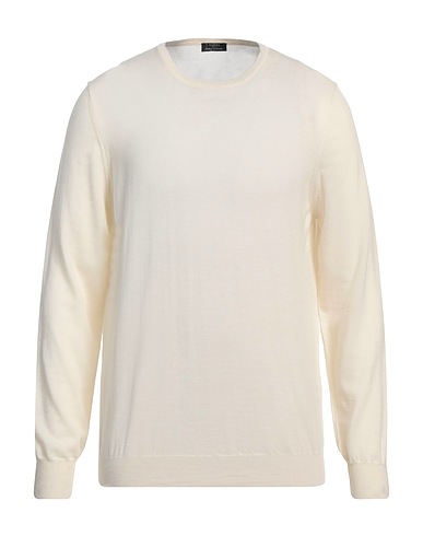 BARBA Napoli Pullover Bianco 100% Lana Vergine