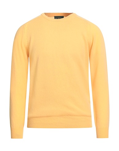 ALAN PAINE Pullover Giallo ocra 100% Lana d'agnello